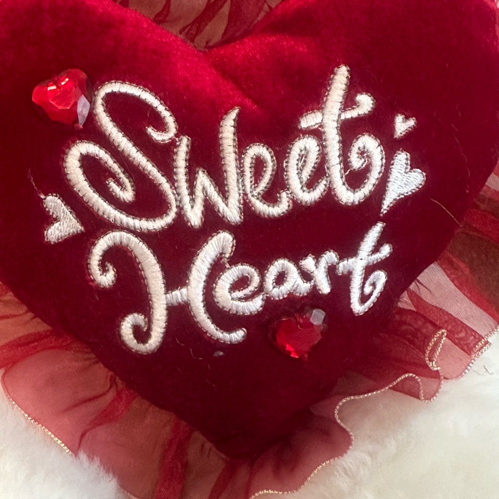 DanDee White Teddy Bear Sweetheart Plush 2008 Valentine’s Day 21” - Picture 10 of 12